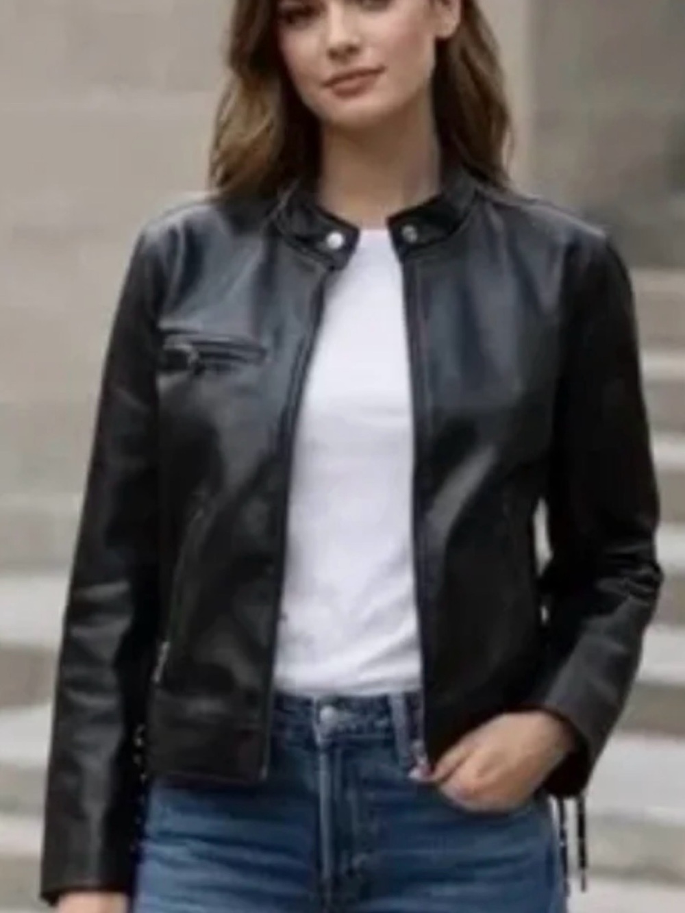 Rebecca Minkoff Black Leather Moto Jacket
